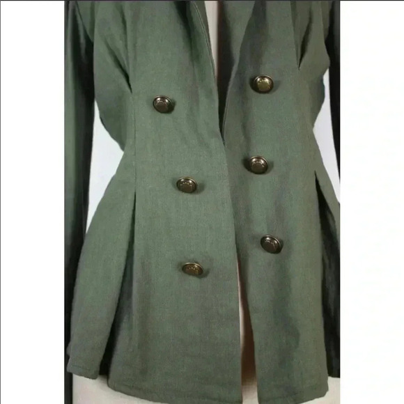 Free People Olive Military Jacket Sz S EUC​​ - Picture 4 of 7